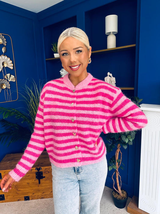 Kelly Soft Knit Cardi Pink / Fuchsia