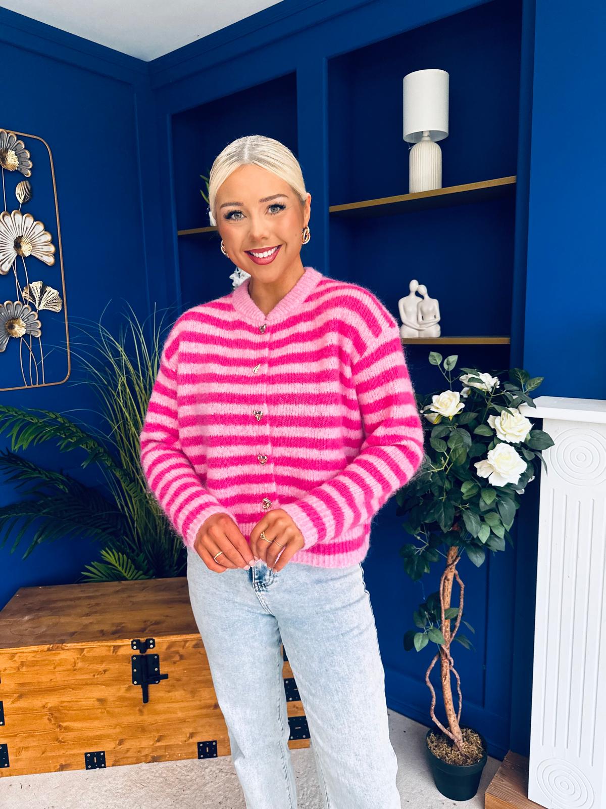 Kelly Soft Knit Cardi Pink / Fuchsia