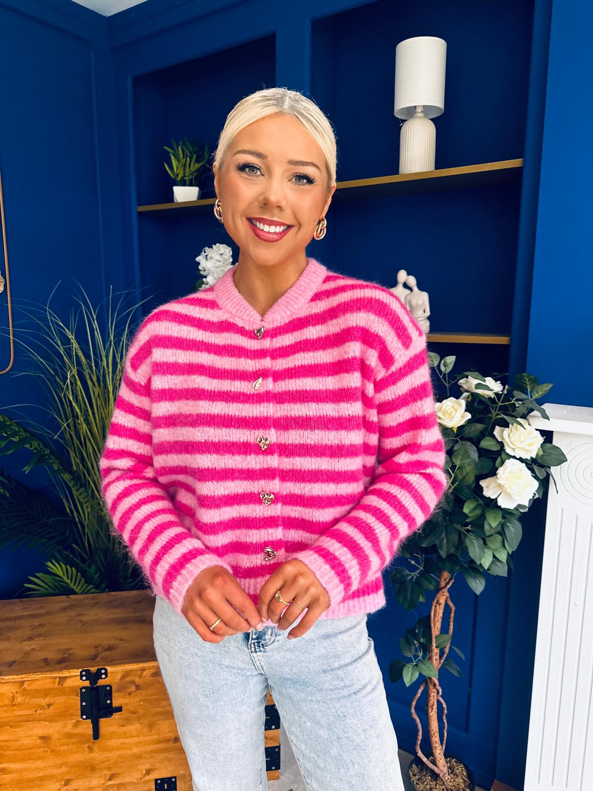 Kelly Soft Knit Cardi Pink / Fuchsia