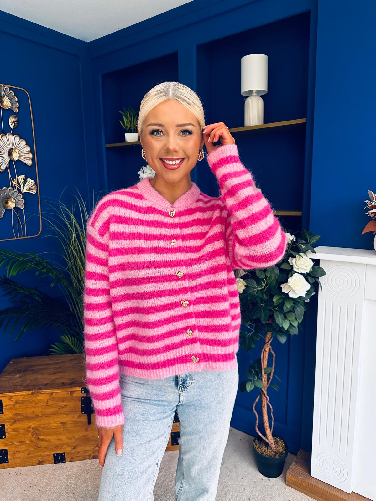 Kelly Soft Knit Cardi Pink / Fuchsia