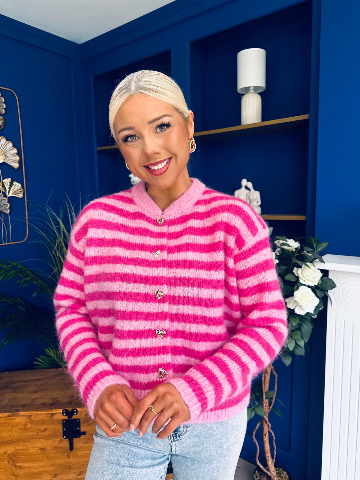 Kelly Soft Knit Cardi Pink / Fuchsia