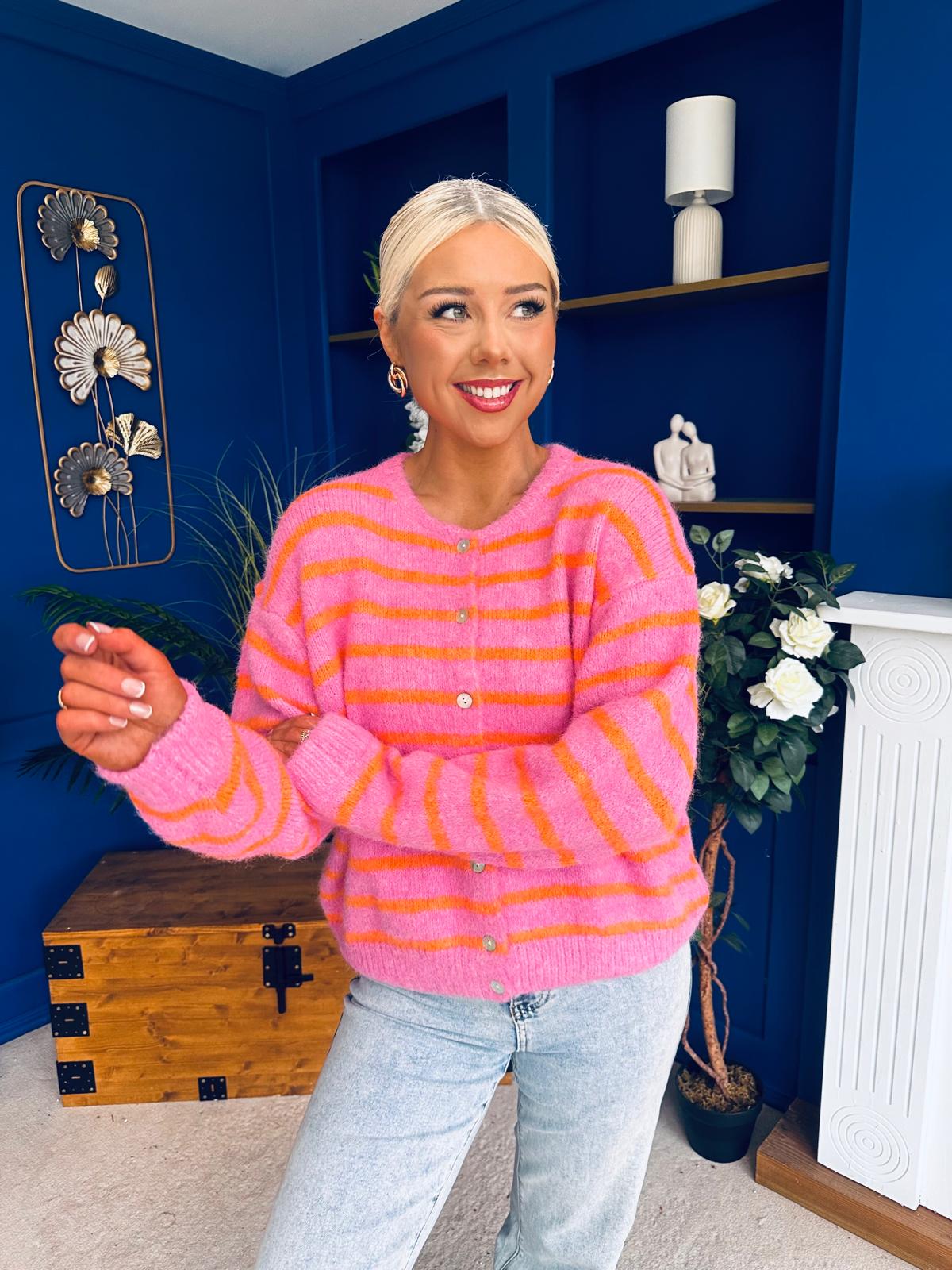 Miley Soft Knit Cardi Pink