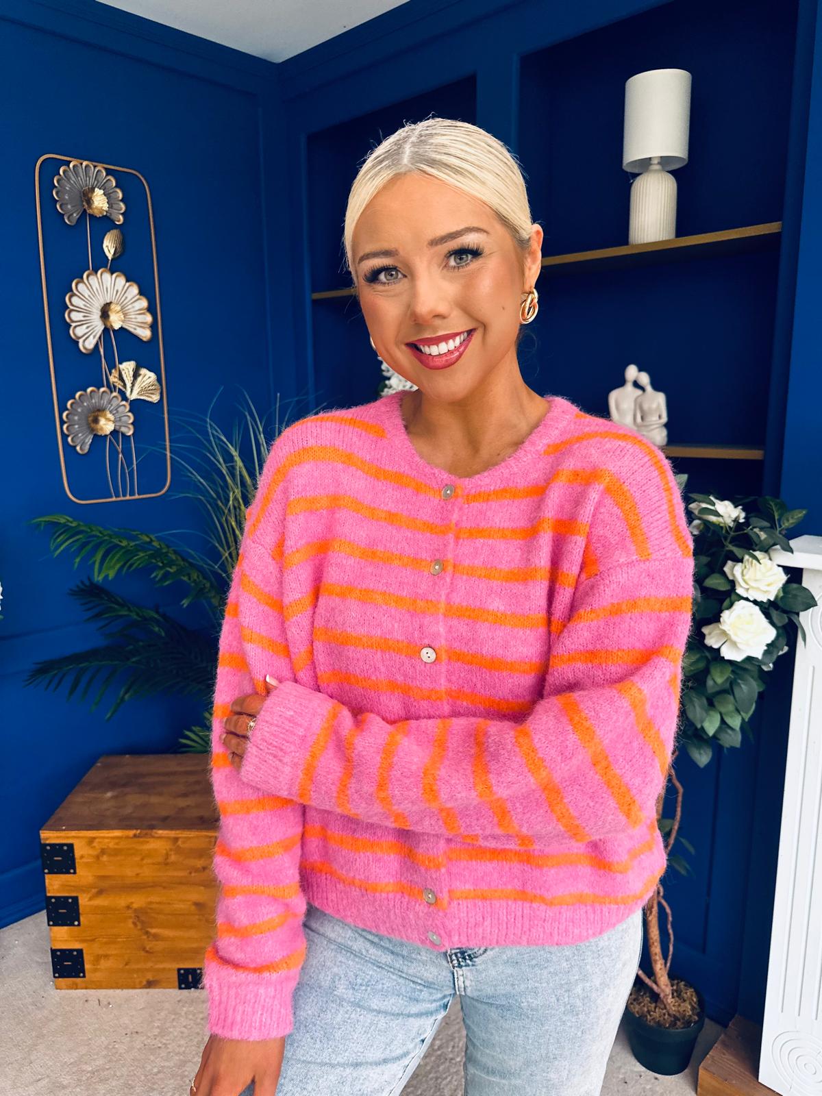 Miley Soft Knit Cardi Pink