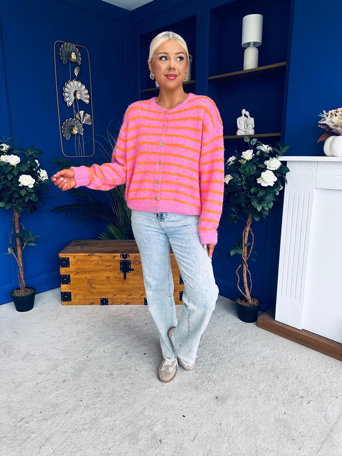 Miley Soft Knit Cardi Pink