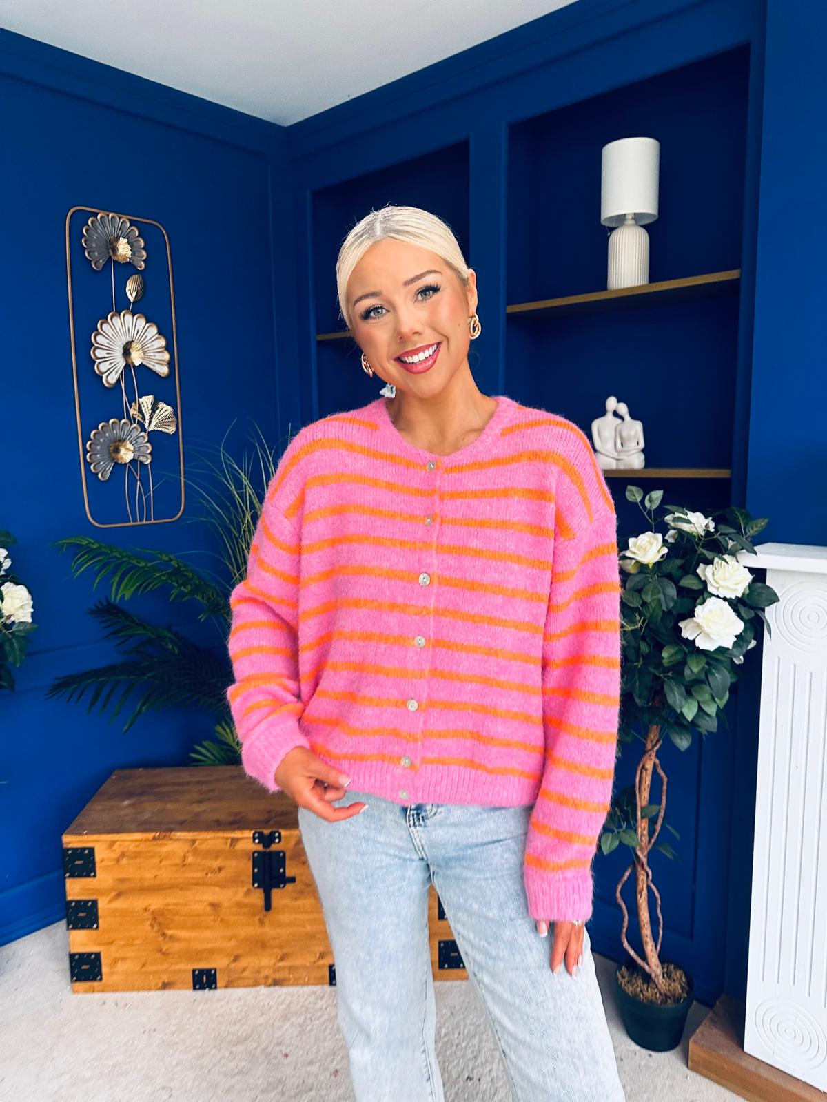 Miley Soft Knit Cardi Pink