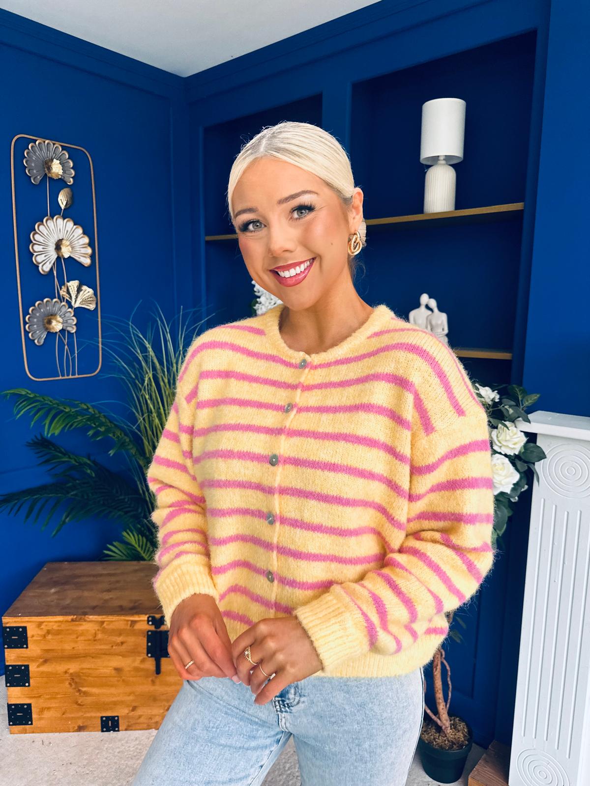 Miley Soft Knit Cardi Yellow