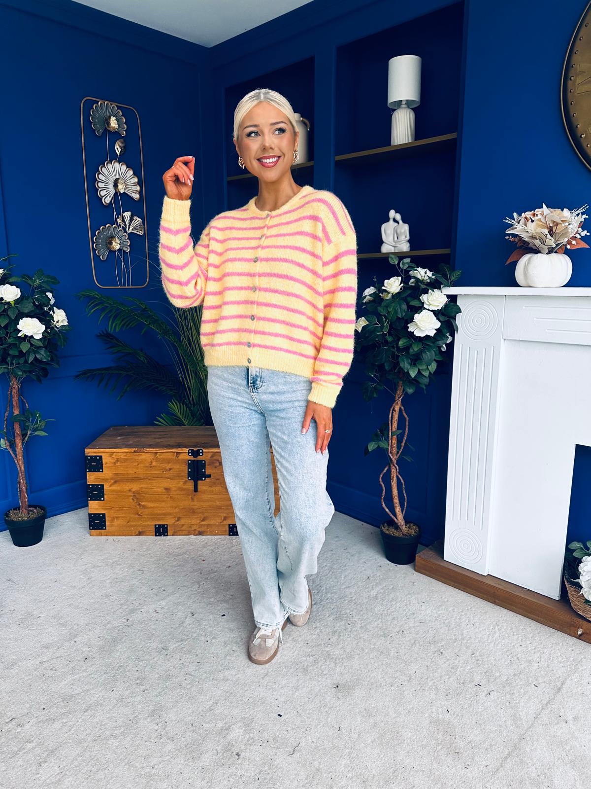 Miley Soft Knit Cardi Yellow