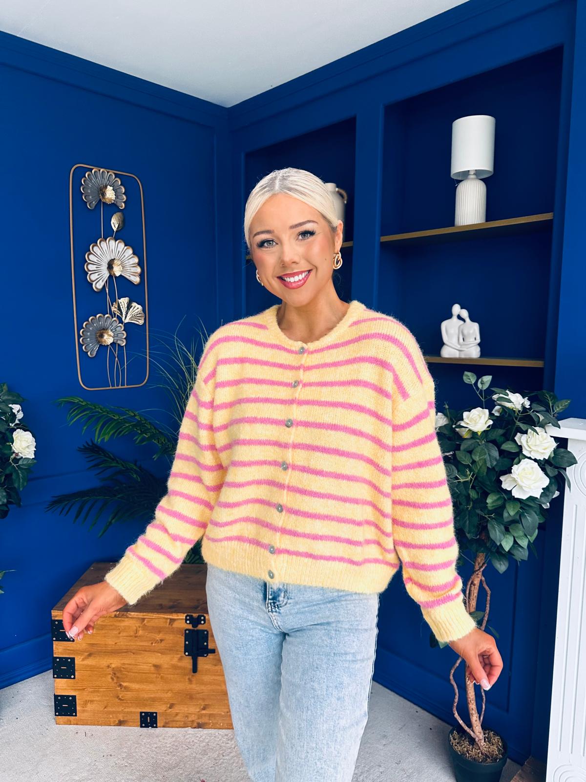 Miley Soft Knit Cardi Yellow