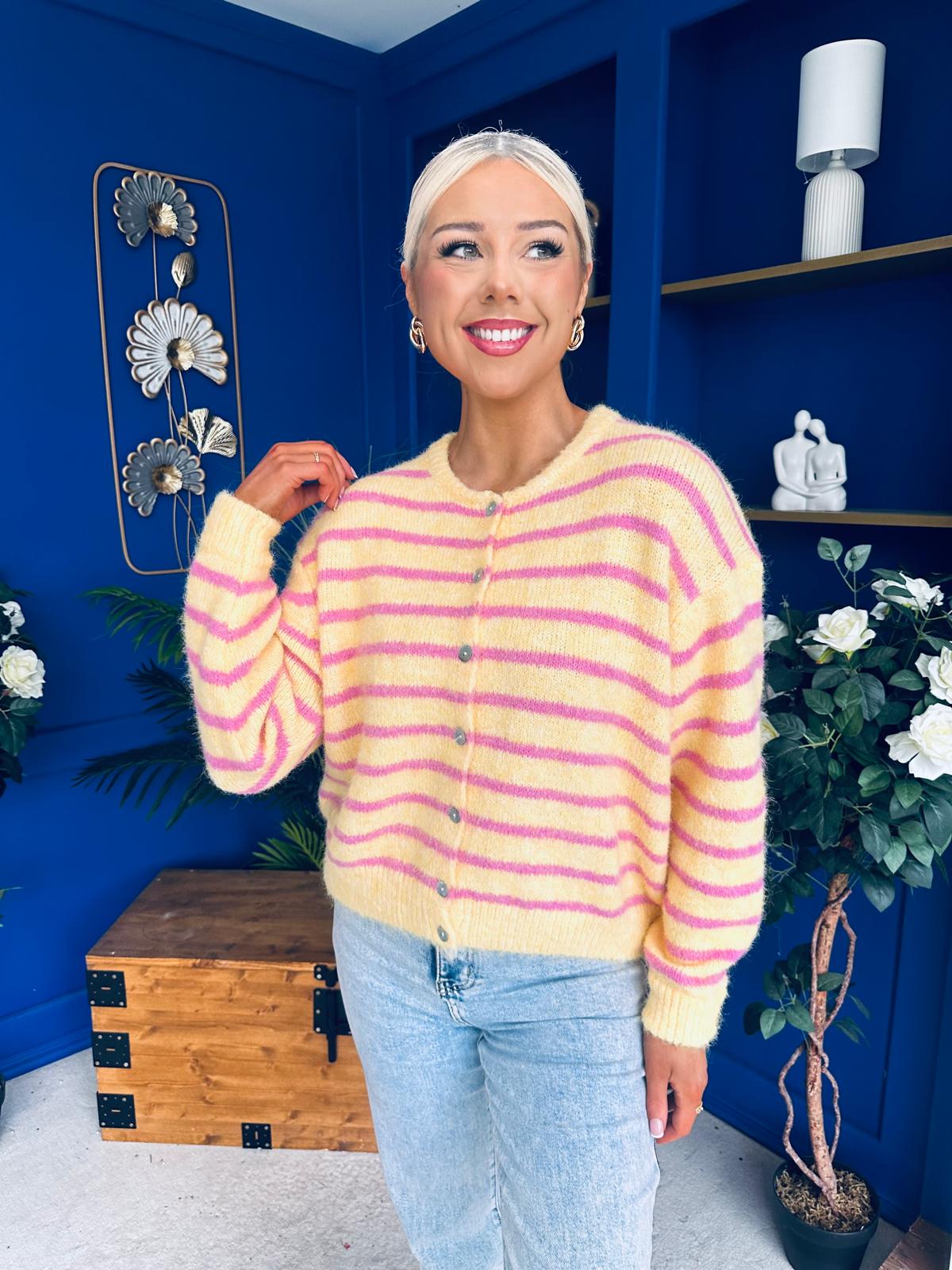 Miley Soft Knit Cardi Yellow