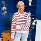 Jordan Striped Knit Jumper Pink Coco