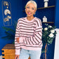 Jordan Striped Knit Jumper Pink Coco