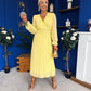 Clodagh Pleat Detailed Midi Dress Yellow
