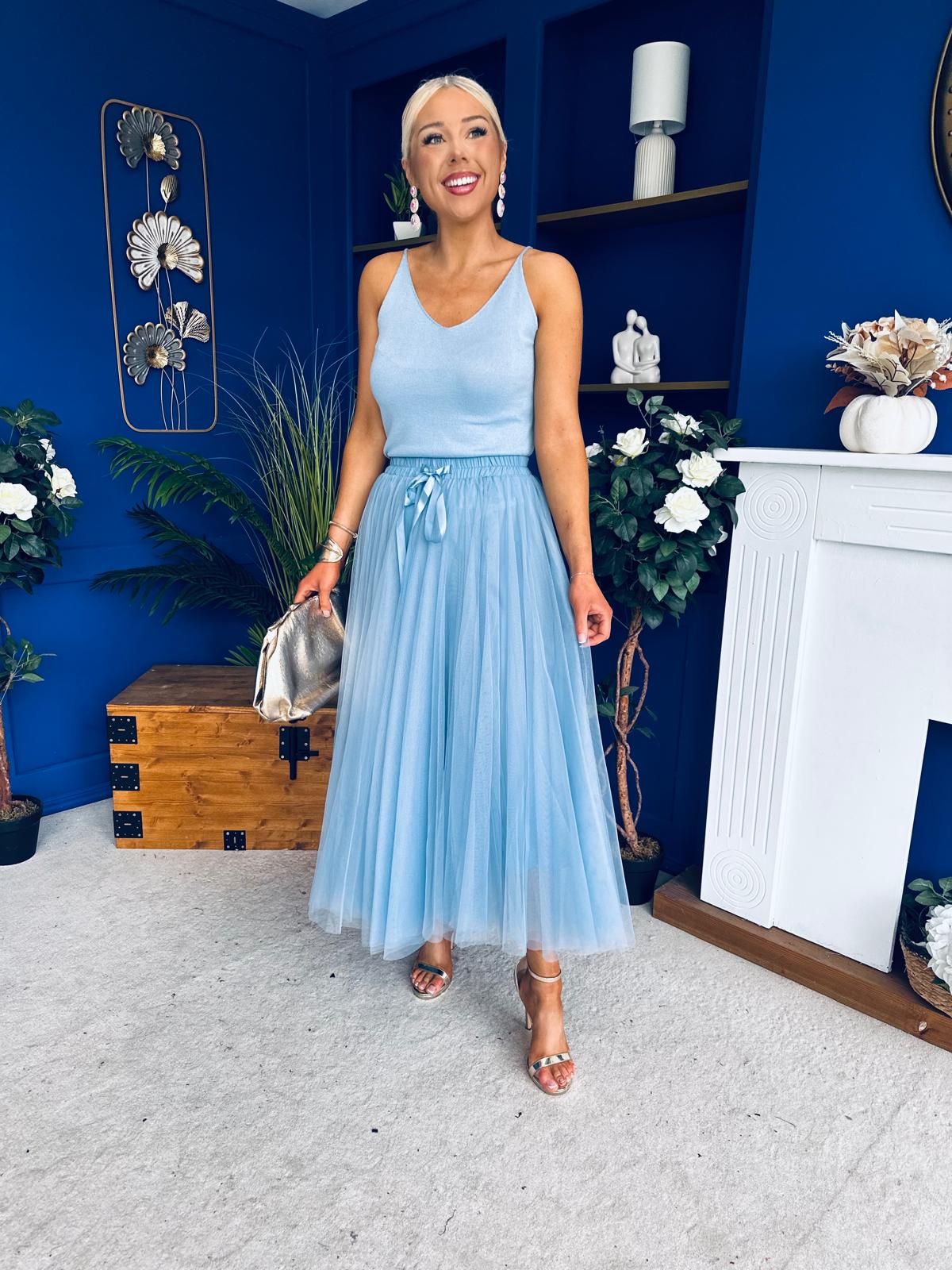 Sandra Knit Cami Top Blue