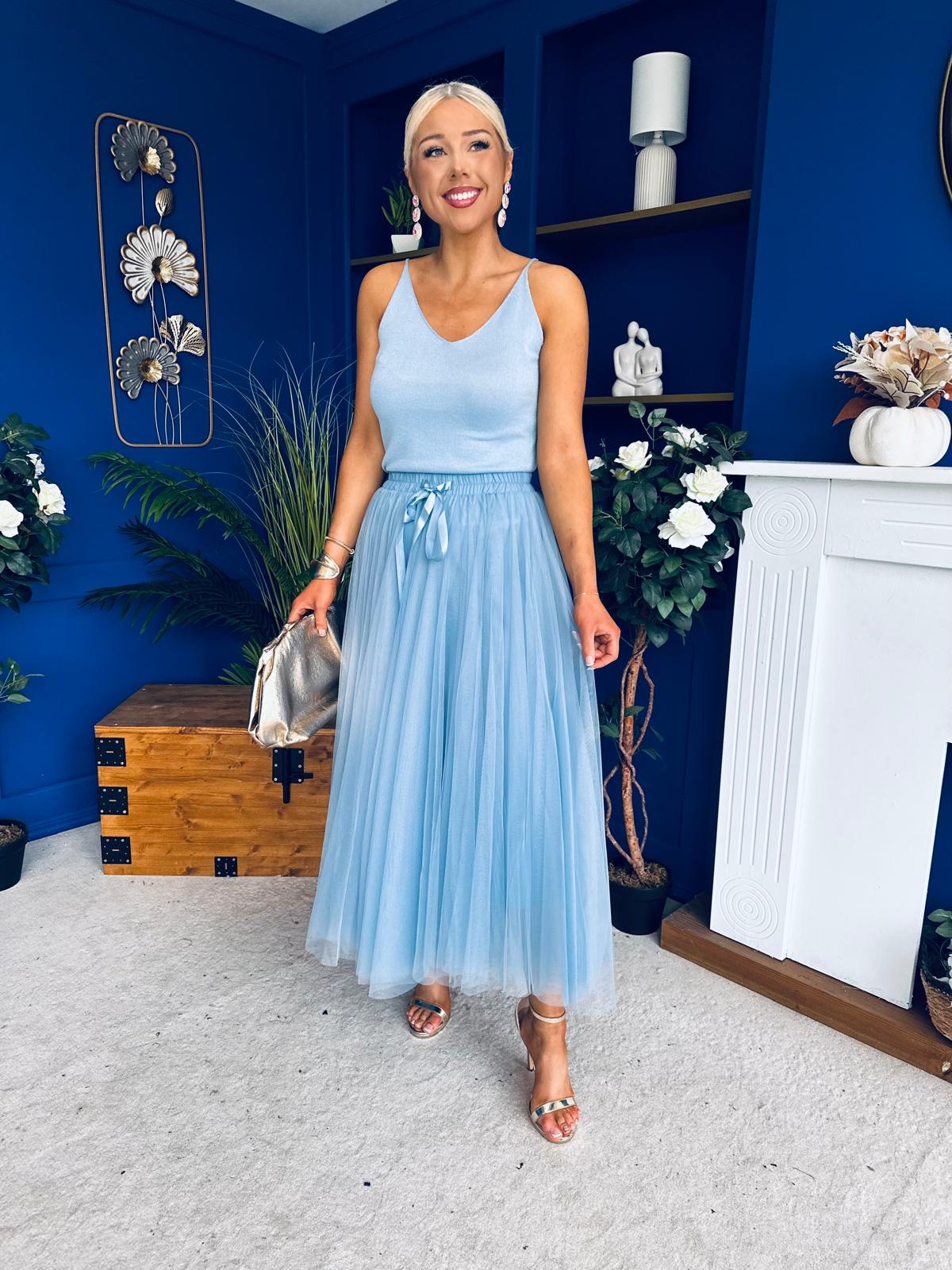 Sandra Knit Cami Top Blue