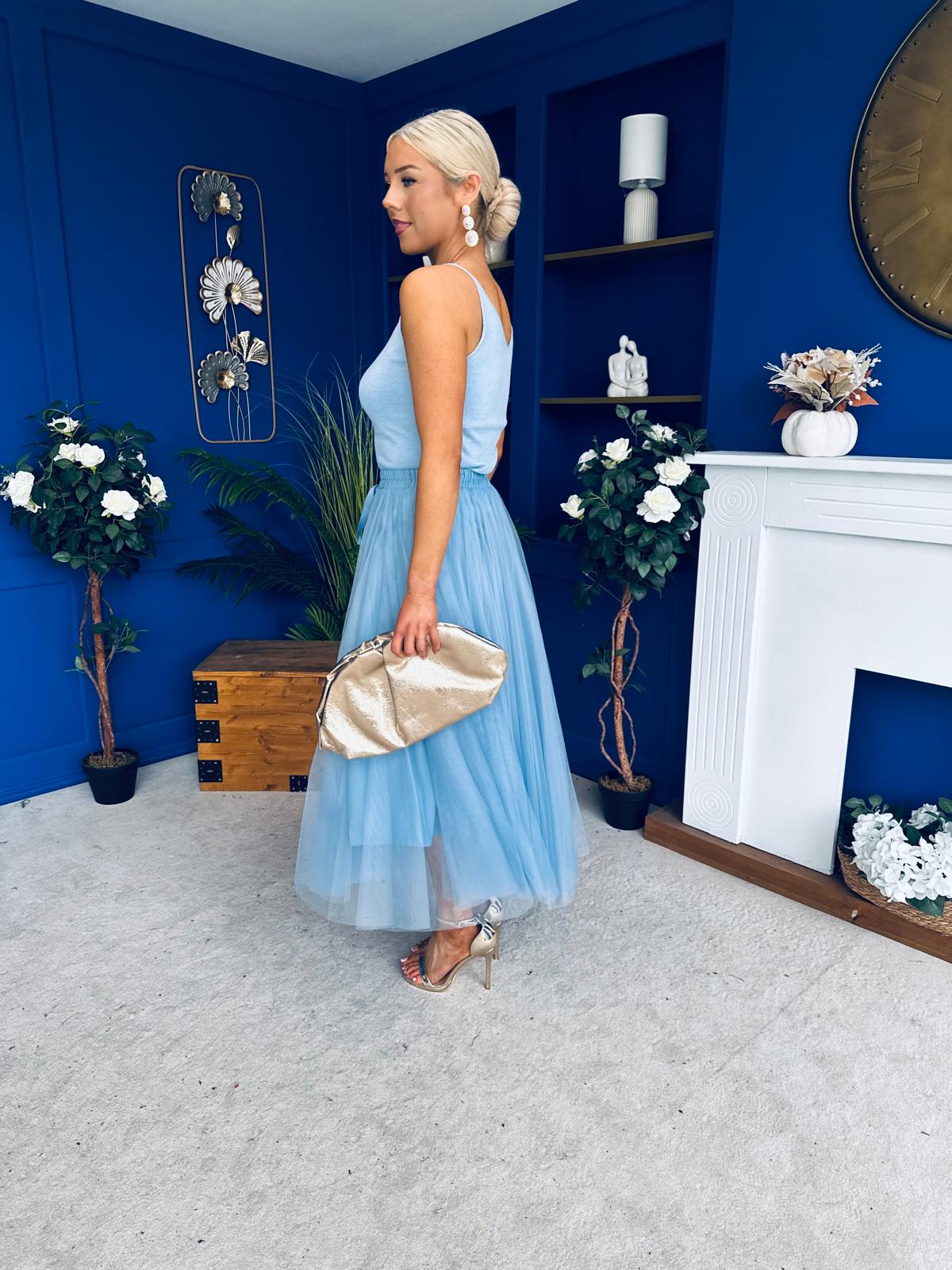 Sandra Knit Cami Top Blue