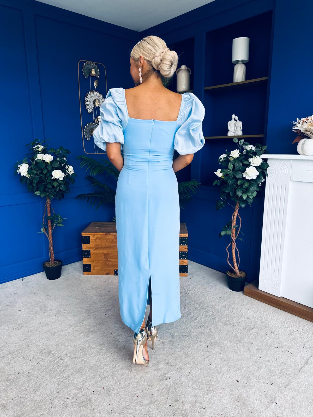 Ivy Embellished Occasion Dress Pwr Blue