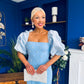 Ivy Embellished Occasion Dress Pwr Blue