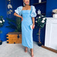Ivy Embellished Occasion Dress Pwr Blue