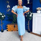 Ivy Embellished Occasion Dress Pwr Blue