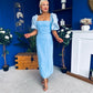 Ivy Embellished Occasion Dress Pwr Blue