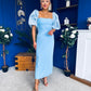 Ivy Embellished Occasion Dress Pwr Blue
