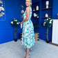 Ameya Notch Neck Sleeveless Midi Dress Floral Blue