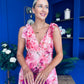 Beverly Floral Tie Shoulder Midi Dress
