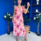 Beverly Floral Tie Shoulder Midi Dress