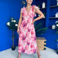 Beverly Floral Tie Shoulder Midi Dress