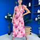 Beverly Floral Tie Shoulder Midi Dress