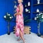 Beverly Floral Tie Shoulder Midi Dress