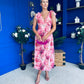 Beverly Floral Tie Shoulder Midi Dress