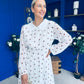 Doireann Detailed Midi Dress Polka Heart Coco White