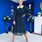 Doireann Detailed Midi Dress Polka Heart Black