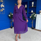 Clodagh Pleat Detailed Midi Dress Violet