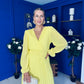 Clodagh Pleat Detailed Midi Dress Daffodil