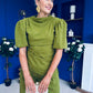 Cliona Pearl Detail Top And Trouser Set Olive