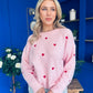 Alissa Heart Detail Knit Jumper Pink