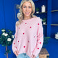 Alissa Heart Detail Knit Jumper Pink