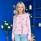 Alissa Heart Detail Knit Jumper Pink