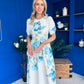 Janet Detailwd Midi Dress Floral Blue