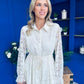 Martha Detailed Midi Shirt Dress Cream