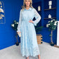 Martha Detailed Midi Shirt Dress Blue