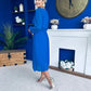 Muireann Twist Detail Midi Dress Cobalt