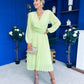 Muireann Twist Detail Midi Dress Lime