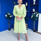 Muireann Twist Detail Midi Dress Lime