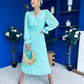 Clodagh Pleat Detailed Midi Dress Pastel Green