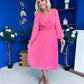 Muireann Twist Detail Midi Dress Pink
