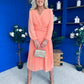 Muireann Twist Detail Midi Dress Peach