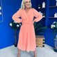 Muireann Twist Detail Midi Dress Peach
